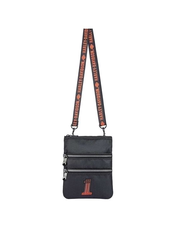 Harley-Davidson Handbags - 🆕 Harley Davidson HD Crossbody Sling Purse Black Orange Motorcycle Biker Punk